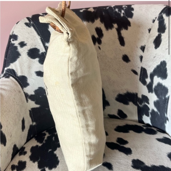 HERMES SELLIER vintage 1970s feed bag canvas purse - Picture 6 of 15